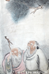 顾新敏作品 《九老图》（局部）